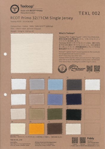 Texloop RCOT 32//1 CM天竺（在庫限り）