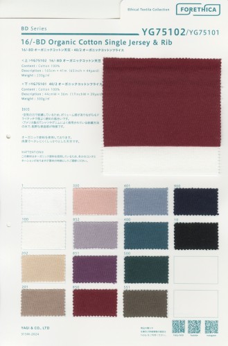 16/-BDオーガニック天竺